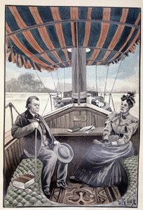An Bord ihrer Dampfyacht (Seite 384) in „Testament eines Exzentrikers“ von Jules Verne von George Roux