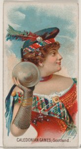 Caledonian Games, Schottland, aus der Feiertagsserie N80 für Duke-Zigaretten, 1890 von George S. Harris and Sons