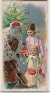Weihnachten, Vereinigte Staaten, aus der Feiertagsserie N80 für Duke-Zigaretten, 1890 von George S. Harris and Sons