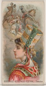 Gustav-Adolf-Fest, Schweden, aus der Feiertagsserie N80 für Duke Zigarettenmarke, 1890 von George S. Harris and Sons