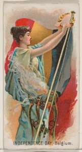 Unabhängigkeitstag, Belgien, Österreich, aus der Feiertagsserie N80 für Duke-Marken-Zigaretten, 1890 von George S. Harris and Sons