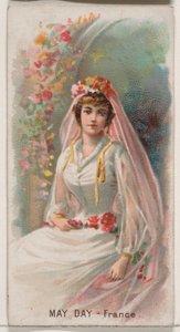 Maifeiertag, Frankreich, aus der Feiertagsserie N80 für Duke-Zigaretten, 1890 von George S. Harris and Sons