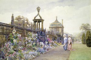 Montacute, Sonnenblumen, 1886 von George Samuel Elgood