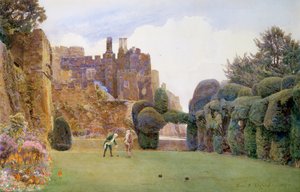 Der Bowling Green, Berkeley Castle, Gloucestershire von George Samuel Elgood