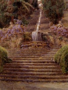 Der Wasserfall, Villa Cicogna