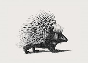 Illustration des Stachelschweins