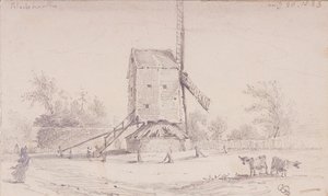 Ansicht der Windmühle auf Blackheath, Greenwich, London, 1833 von George Shepheard