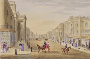 Regent Street, Blick nach Norden von der Hanover Street, ca. 1830 von George Shepherd