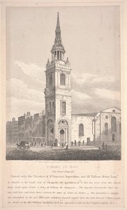 St. Mary Le Bow, graviert von William Wise