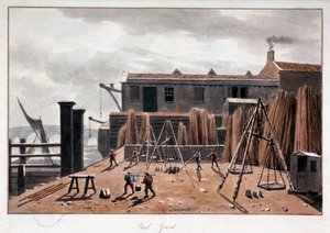 Blick auf Steelyard Wharf, London, 1811