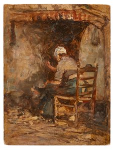 Skizze einer Milchmagd von George Smith