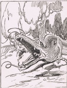 Die Drachenzähne: Er stürzte sich auf das Monster und warf sich in seinen höhlenartigen Mund von George Soper