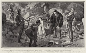 Der Krieg in Südafrika, Auffüllen erschöpfter Kits aus verstecktem Vorrat von George Soper