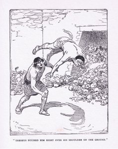 Das Meer warf ihn über seine Schulter auf den Boden, aus The Heroes, veröffentlicht von George Allen und Unwin 1929 von George Soper