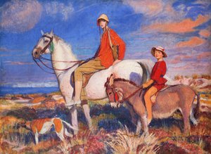 Hilda und Mary in Studland Bay, Dorset, ca. 1930 von George Spencer Watson