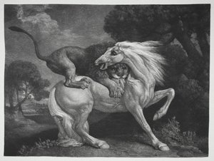 Ein von einem Löwen angegriffenes Pferd, 1788