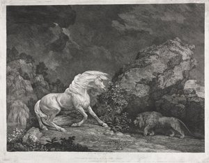 Ein von einem Löwen erschrecktes Pferd, 1777