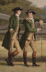 Detail von William Henry Cavendish-Bentinck, 3. Herzog von Portland und seinem jüngeren Bruder Lord Edward, 1767-68 (Detail) von George Stubbs