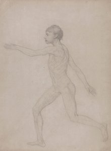Menschliche Figur, Seitenansicht (Vorentwurf für die endgültige Studie für Tafel VIII)