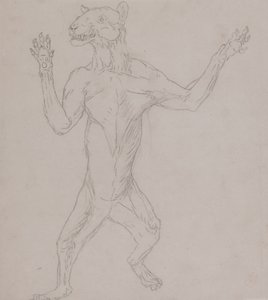 Studie eines Tigers, in menschlicher Haltung stehend, aus A Comparative Anatomical Exposition of the Structure of the Human Body with that of a Tiger and a Common Fowl, 1795-1806