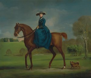 Die Gräfin von Coningsby im Kostüm der Charlton-Jagd von George Stubbs