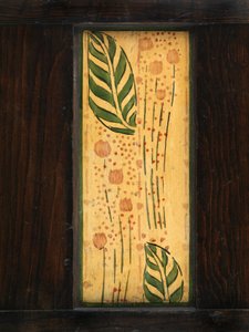 Dekoratives Wandpaneel (bemalte Eiche) von George Walton