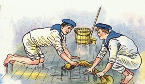 Deck schrubben