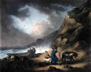 Fischer, graviert von James Ward, veröffentlicht von J.R. Smith, 1793 (Mezzotinto) von George after Morland