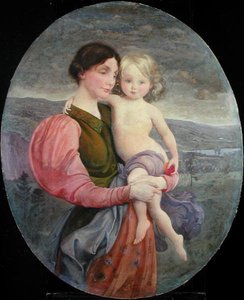 Mutter und Kind: Eine moderne Madonna von George de Forest Brush or Brusch
