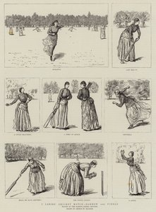 Ein Damen-Cricketspiel, Harrow gegen Pinner von George du Maurier