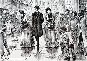 Eine Inspektion der unteren Schichten. Von George du Maurier (1834-1896), einem französisch-britischen Karikaturisten und Autor von George du Maurier