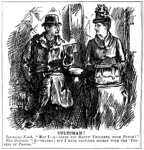 Vorteile der Universitätsbildung für Frauen, 1887 von George du Maurier