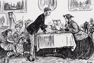 1865 wurde Elizabeth Garrett Anderson als erste Frau zur Ausübung der Medizin zugelassen von George du Maurier
