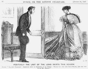 Positiv das letzte der langen Röcke dieser Saison, 1867 von George du Maurier