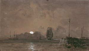Sunderland Hafen: Mondlicht, 19. Jahrhundert