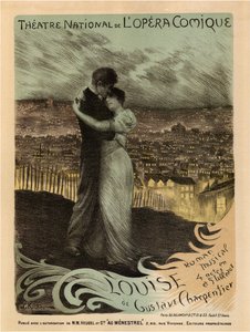 Plakat für die Oper Louise von Gustave Charpentier, 1900