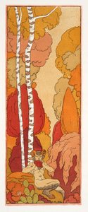 Chant Pastoral, Illustration aus Les Chansons de Bilitis, von Pierre Louys, veröffentlicht 1922 von Georges Barbier
