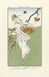 Tageskleid aus Costumes Parisiens, veröffentlicht 1914