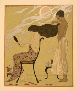 Je Chant ma Chair & ma Vie, Illustration aus Les Chansons de Bilitis, von Pierre Louys, veröffentlicht 1922