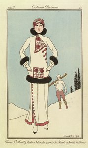 Pour St.Moritz, Platte aus "Costumes Parisiens"
