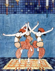Prinzessin Scheherazade (Geschichten aus Tausendundeiner Nacht). Illustration von George Barbier (1882-1932), ca. 1910 von Georges Barbier