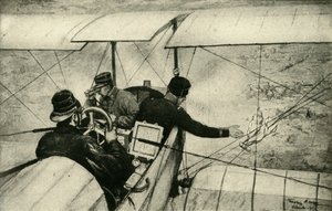 Der vierte Arm im Großen Krieg: Französische Luftaufklärer bei der Arbeit, Erster Weltkrieg, 1914-1918, ca. 1920 von Georges Bertin Scott