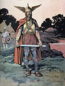 Porträt von Vercingetorix (ca. 80-46 v. Chr.), Krieger und gallischer Anführer des Arverner-Stammes von Georges Conrad