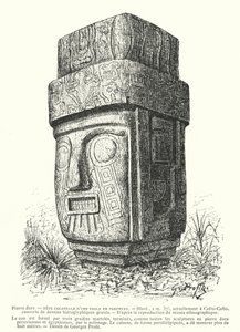 Kolossales geschnitztes Porphyr-Inka-Idol von Georges Ernest Profit