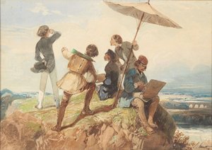 Maler im Freien von Georges Eugène Huot