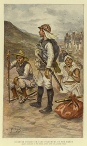 Japanische Kulis oder Trossknechte auf dem Marsch von Georges Ferdinand Bigot