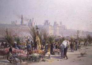 Blumenmarkt an der Seine