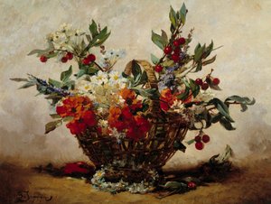 Blumen in einem Korb von Georges Jeannin