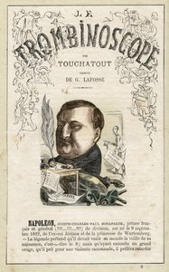 Napoleon Jerome Bonaparte - Illustration aus "Le Trombinoscope", einem satirischen politischen Periodikum von Leon-Charles Bienvenu, bekannt als Touchatout, Monographie Nr. 8, Paris