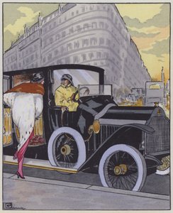 Damenmode aus den 1910er Jahren und ein Lorraine-Dietrich Auto von Georges Leonnec
